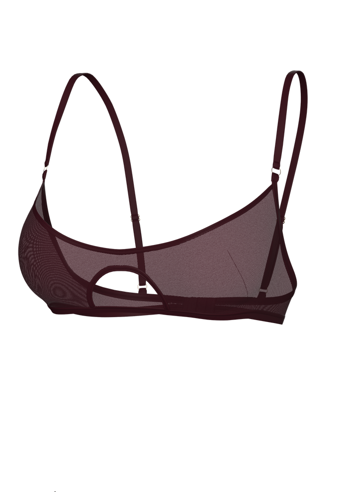 BARDOT BRALETTE IN BURGUNDY