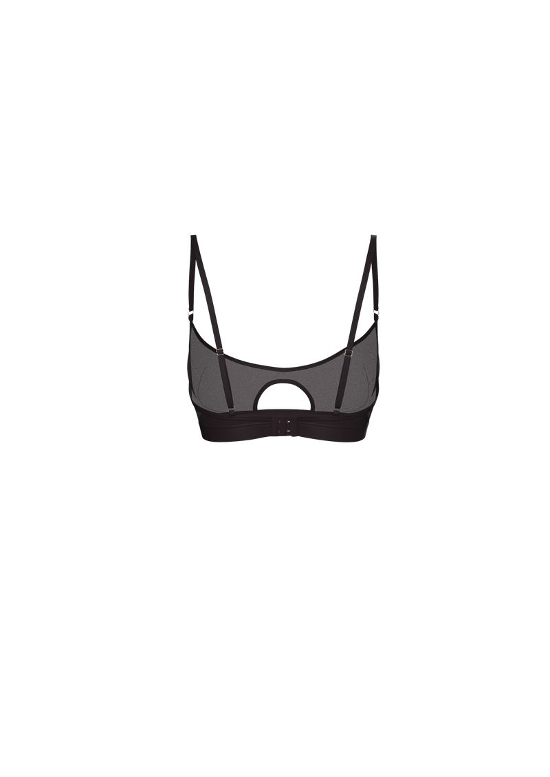 Black bralette on a white background  #color_chocolate