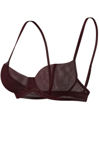 MONROE BALCONETTE BRA IN BURGUNDY