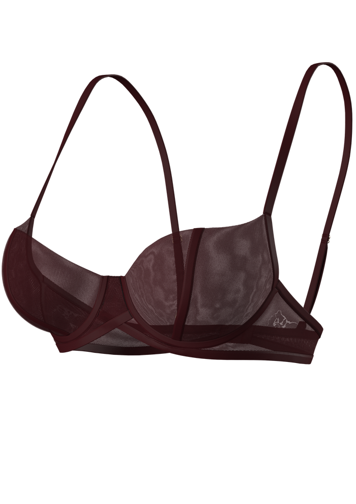 MONROE BALCONETTE BRA IN BURGUNDY
