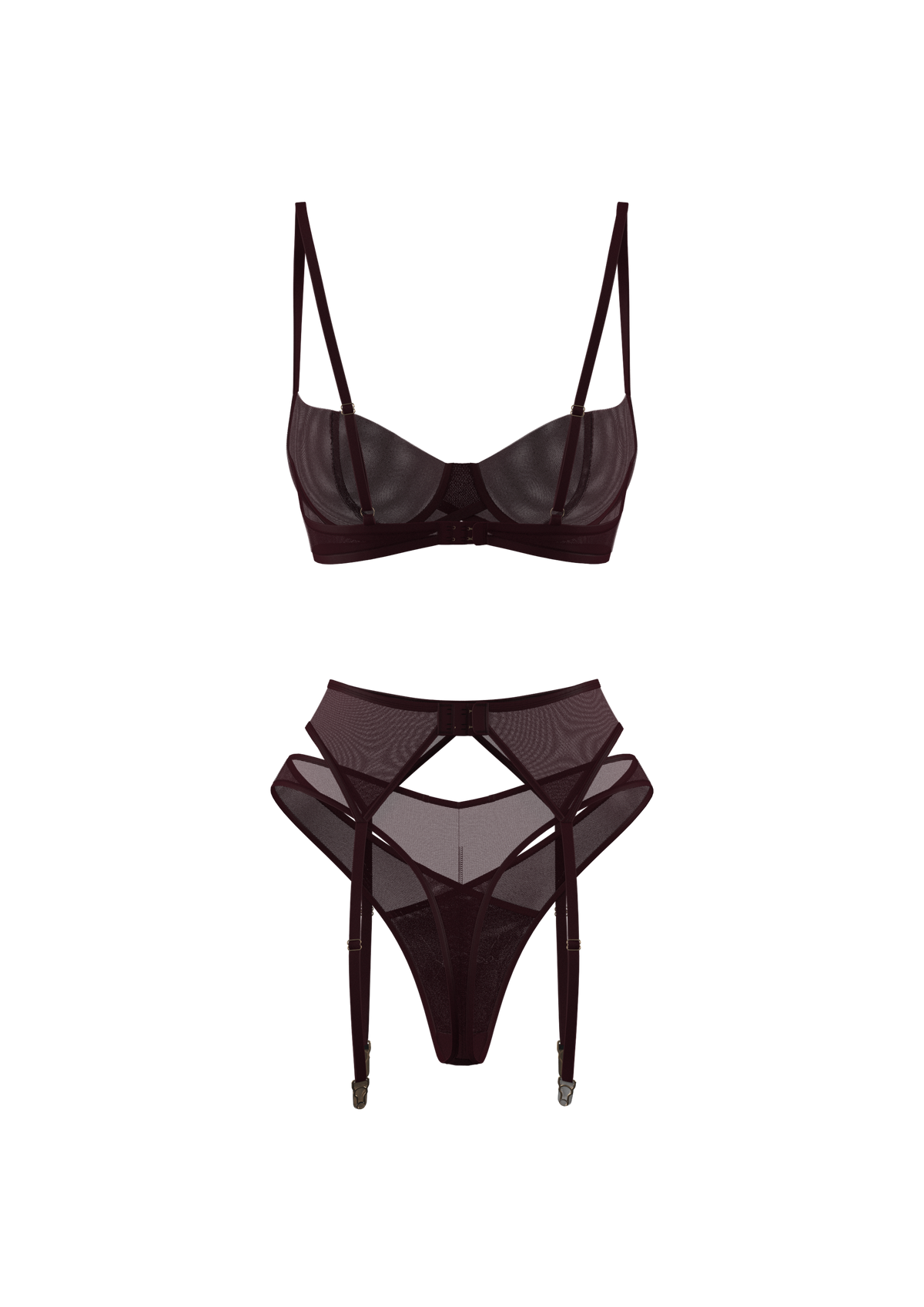 MONROE BELT IN BURGUNDY