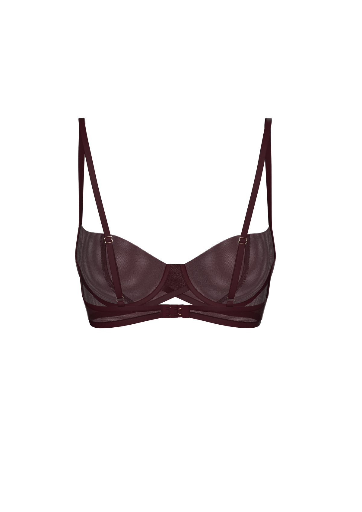 MONROE BALCONETTE BRA IN BURGUNDY
