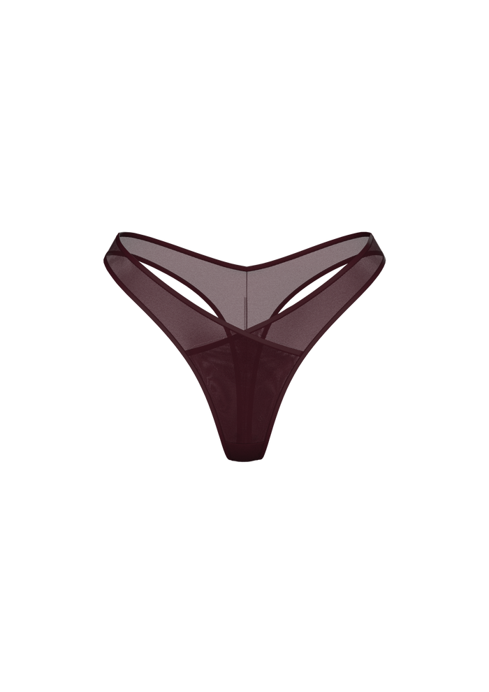 MONROE THONG IN BURGUNDY
