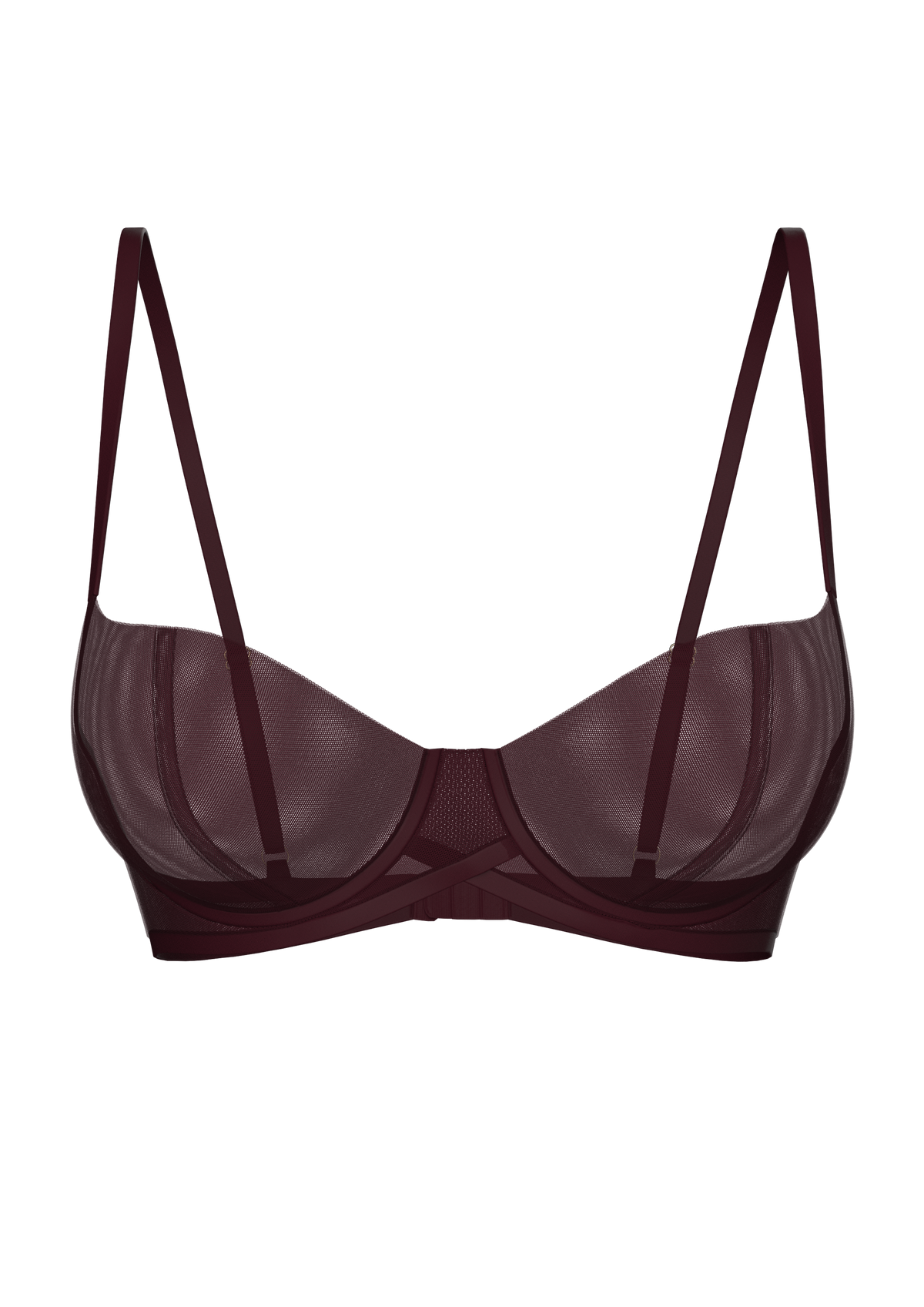 MONROE BALCONETTE BRA IN BURGUNDY