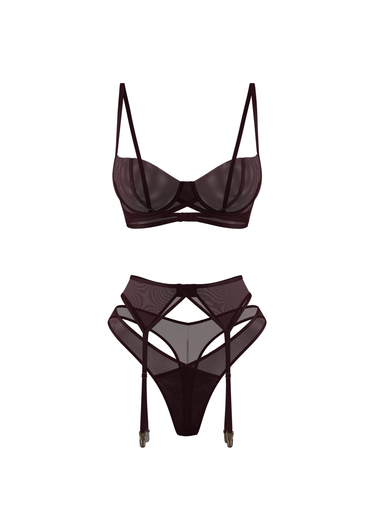 MONROE SET IN BURGUNDY