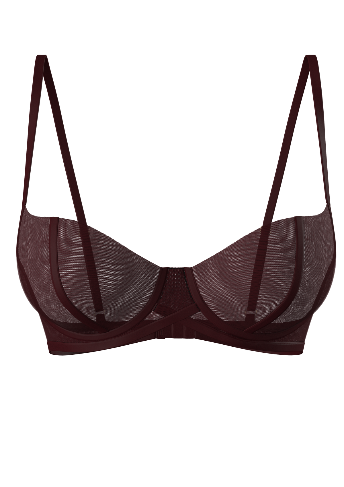 MONROE BALCONETTE BRA IN BURGUNDY