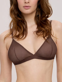 AVA TRIANGLE BRA IN CHOCOLATE