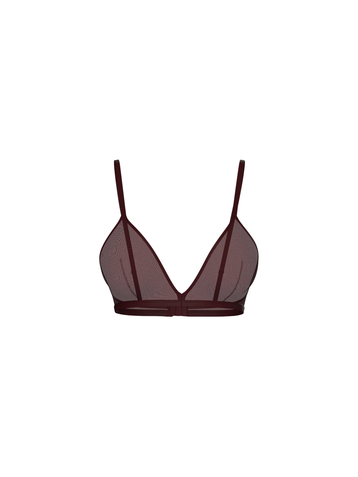 AVA TRIANGLE BRA IN BURGUNDY