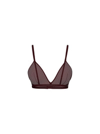 AVA TRIANGLE BRA IN BURGUNDY