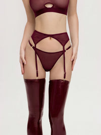 BARDOT THONG IN BURGUNDY