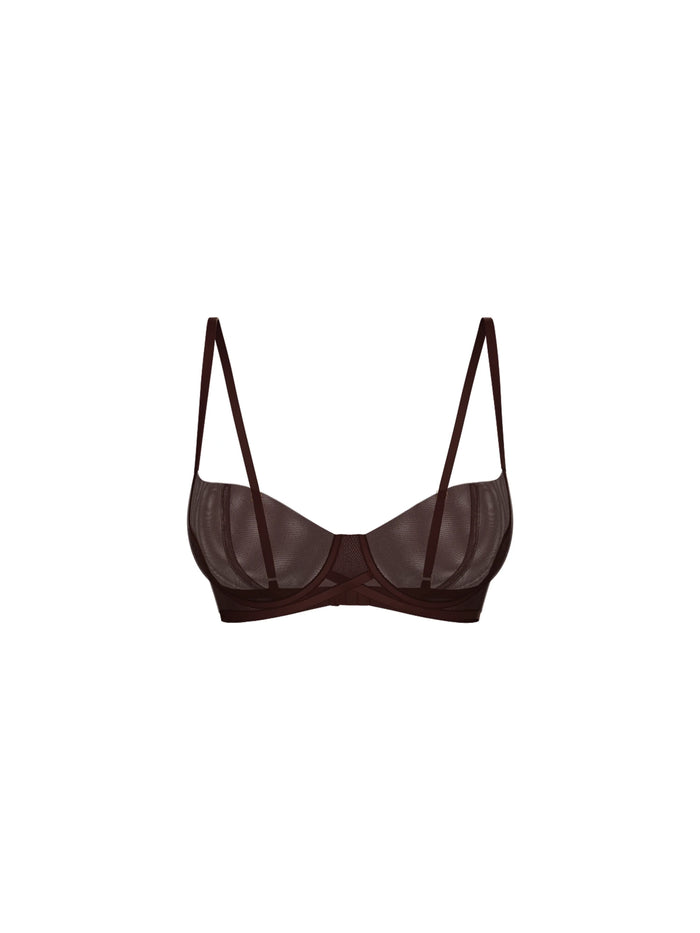MONROE BALCONETTE BRA IN CHOCOLATE
